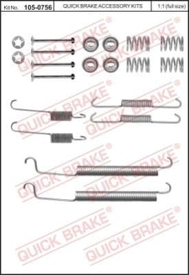 Brake shoes accessory kit 105-0756
