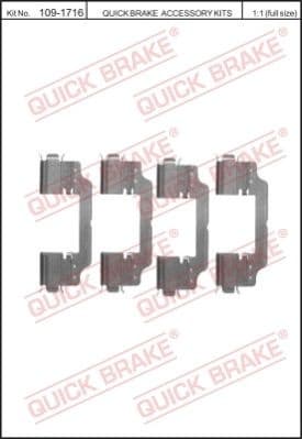 Accessory Kit, disc brake pad 109-1716