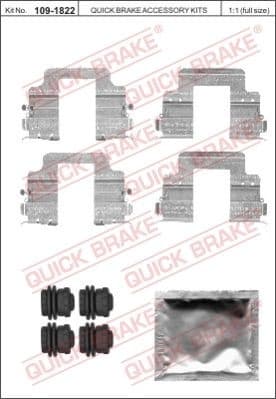 Accessory Kit, disc brake pad 109-1822