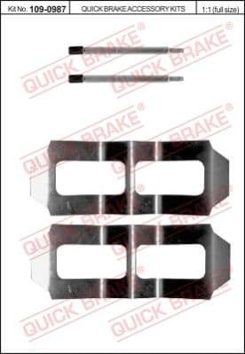 Brake pads accessory kit 109-0987