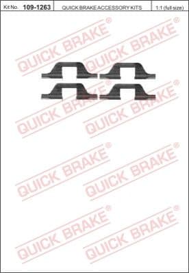 Accessory Kit, disc brake pad 109-1263