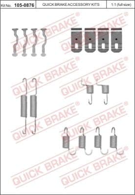 Brake shoes accessory kit 105-0876