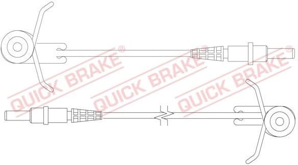 Warning Contact, brake pad wear WS0181A