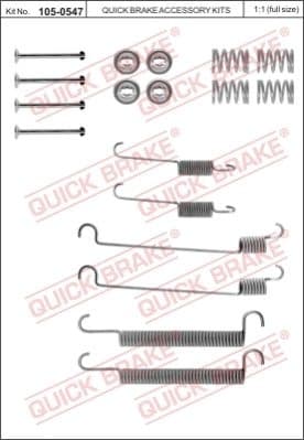 Brake shoes accessory kit 1050547