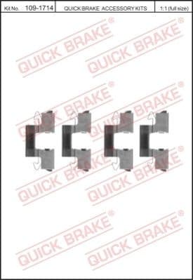 Accessory Kit, disc brake pad 109-1714