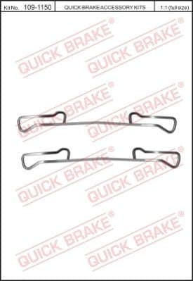 Accessory Kit, disc brake pad 109-1150