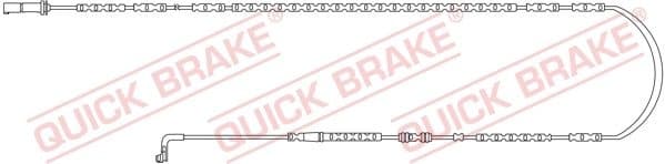 Warning Contact, brake pad wear WS0292A