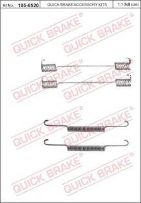 Accessory Kit, brake shoes 105-0520
