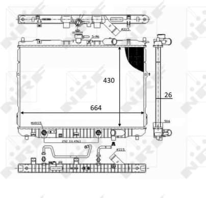 Radiator, engine cooling 59043