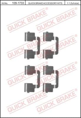 Brake pads accessory kit 109-1733