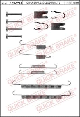 Brake shoes accessory kit 105-0771