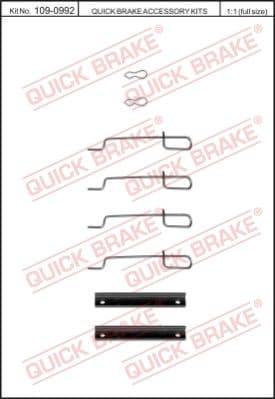 Accessory Kit, disc brake pad 109-0992