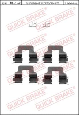 Accessory Kit, disc brake pad 109-1245
