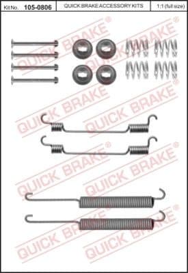 Brake shoes accessory kit 105-0806