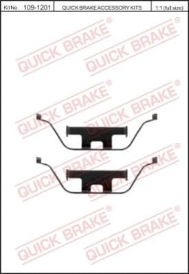 Brake pads accessory kit 109-1201