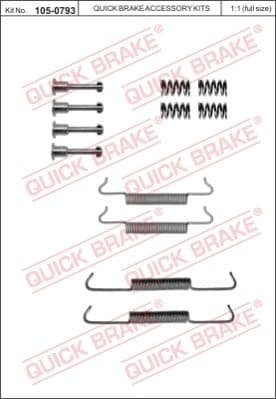 Brake shoes accessory kit 105-0793