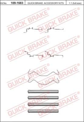 Brake pads accessory kit 109-1683