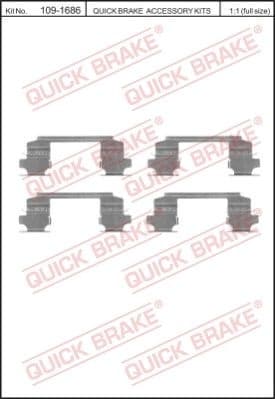 Brake pads accessory kit 109-1686