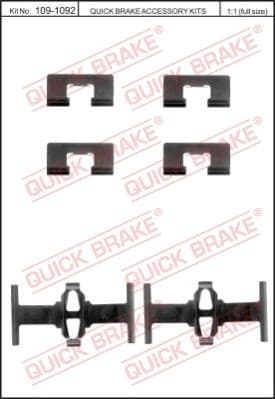 Brake pads accessory kit 109-1092
