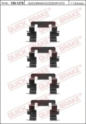 Brake pads accessory kit 109-1278