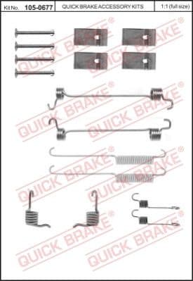 Brake shoes accessory kit 1050677