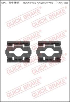 Brake pads accessory kit 109-1657