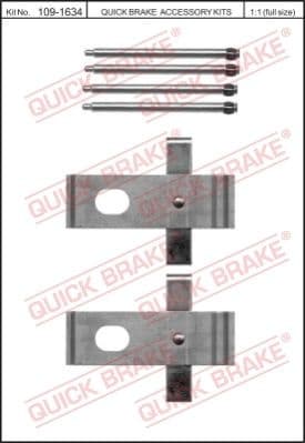 Accessory Kit, disc brake pad 109-1634