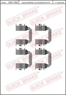 Brake pads accessory kit 109-1782