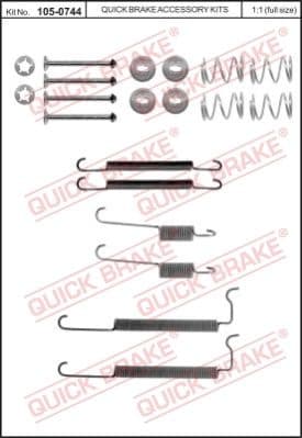 Brake shoes accessory kit 1050744