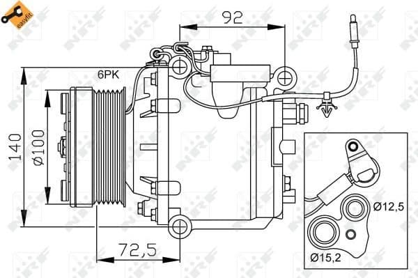 Compressor, air conditioning EASY FIT 32165