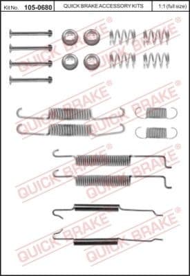Brake shoes accessory kit 105-0680