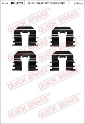 Brake pads accessory kit 109-1780