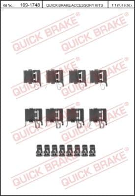 Brake pads accessory kit 109-1748