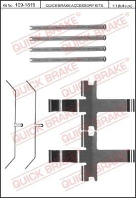 Brake pads accessory kit 109-1819