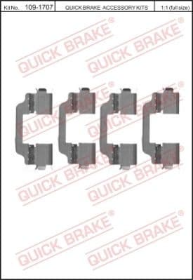 Brake pads accessory kit 109-1707
