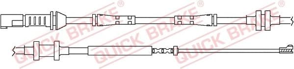 Warning Contact, brake pad wear WS0285A