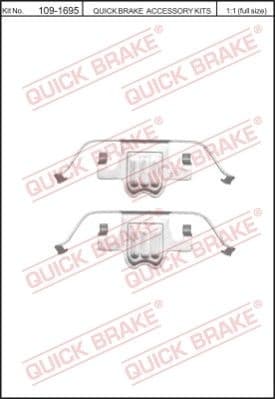 Accessory Kit, disc brake pad 109-1695