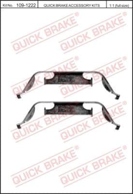 Brake pads accessory kit 109-1222