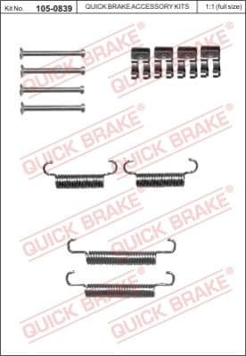 Brake shoes accessory kit 105-0839