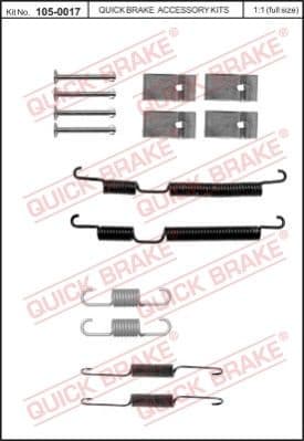 Brake shoes accessory kit 105-0017