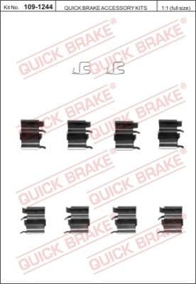 Accessory Kit, disc brake pad 109-1244