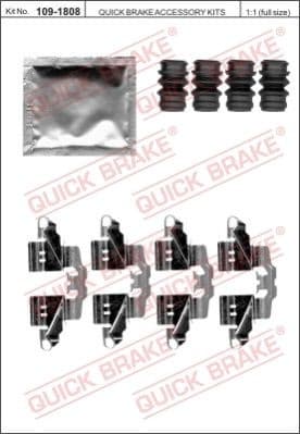 Accessory Kit, disc brake pad 109-1808