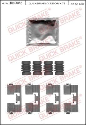 Accessory Kit, disc brake pad 109-1818