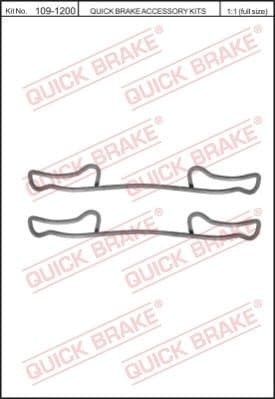 Brake pads accessory kit 109-1200