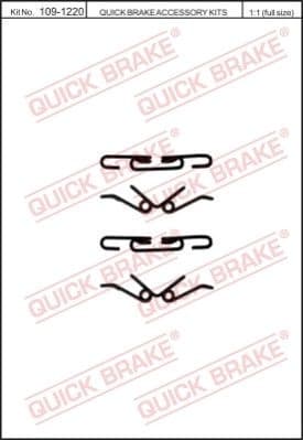 Brake pads accessory kit 109-1220