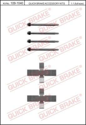 Accessory Kit, disc brake pad 109-1040