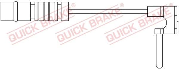 Warning Contact, brake pad wear WS0172A