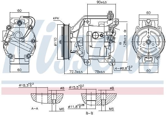Compressor, air conditioning ** FIRST FIT ** 890047