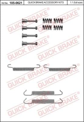 Brake shoes accessory kit 105-0621