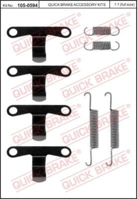 Accessory Kit, parking brake shoes 105-0594
